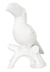 Decoratiune din rasina Tucano Alb, l22xH14,5xH23 cm