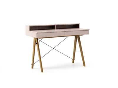 Masa de birou Basic Oak Dusty Pink, L100xl50xh85 cm