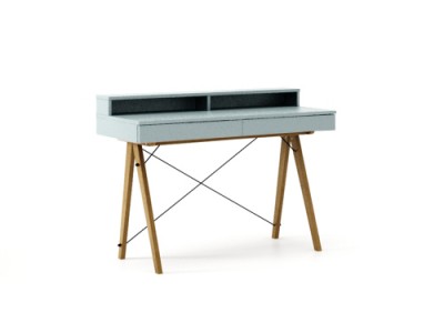 Masa de birou Basic Oak Ice Blue, L100xl50xh85 cm