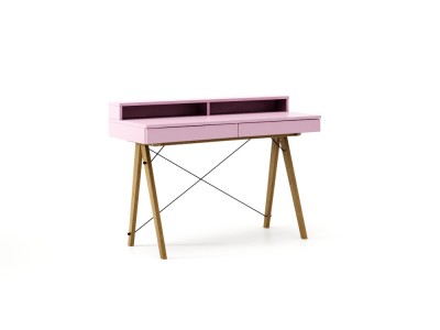 Masa de birou Basic Oak Dark Pink, L100xl50xh85 cm
