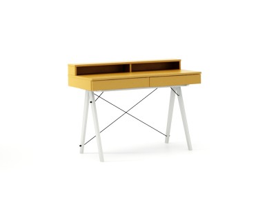 Masa de birou Basic White Mustard, L100xl50xh85 cm