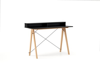 Masa de birou Desk Slim Beech Black II, L120xl50xh85 cm