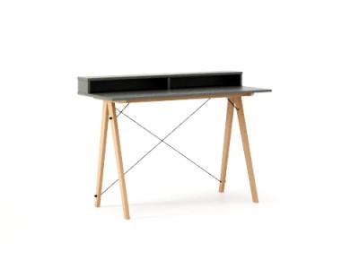 Masa de birou Desk Slim Beech Grey II, L120xl50xh85 cm