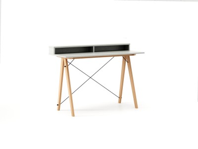 Masa de birou Desk Slim Beech Light Grey II, L120xl50xh85 cm