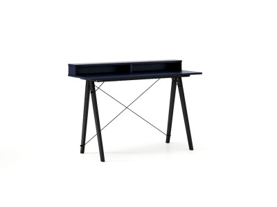 Masa de birou Desk Slim Black Dark Navy II, L120xl50xh85 cm