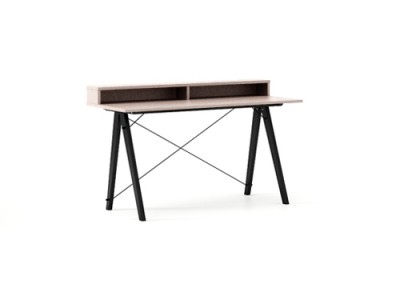 Masa de birou Desk Slim Black Dusty Pink II, L120xl50xh85 cm