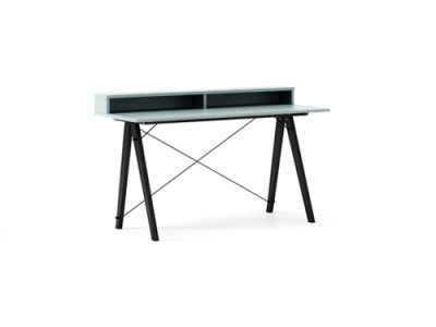 Masa de birou Desk Slim Black Ice Blue II, L120xl50xh85 cm