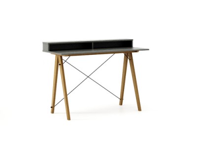 Masa de birou Desk Slim Oak Grey II, L120xl50xh85 cm
