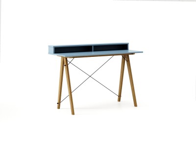 Masa de birou Desk Slim Oak Blue II, L120xl50xh85 cm