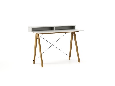 Masa de birou Desk Slim Oak White II, L120xl50xh85 cm