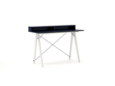 Masa de birou Desk Slim White Dark Navy II, L120xl50xh85 cm