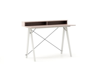 Masa de birou Desk Slim White Dusty Pink II, L120xl50xh85 cm