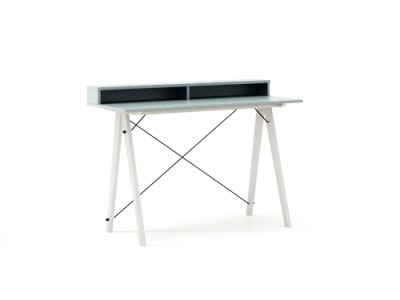 Masa de birou Desk Slim White Ice Blue II, L120xl50xh85 cm