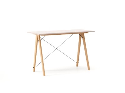 Masa de birou Desk Slim Beech Dusty Pink, L120xl50xh75 cm