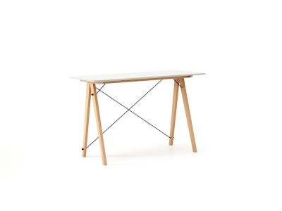 Masa de birou Desk Slim Beech Light Grey, L120xl50xh75 cm