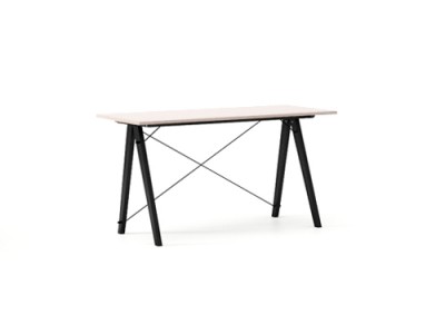 Masa de birou Desk Slim Black Dusty Pink, L120xl50xh75 cm