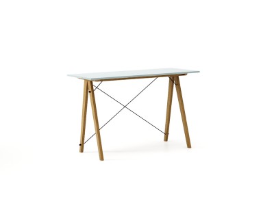 Masa de birou Desk Slim Oak Ice Blue, L120xl50xh75 cm