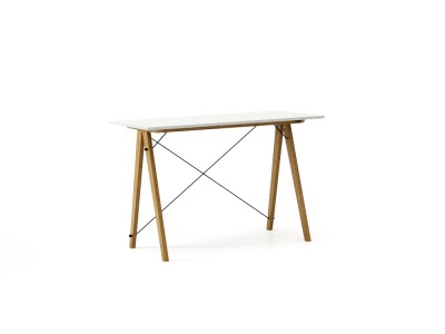 Masa de birou Desk Slim Oak Light Grey, L120xl50xh75 cm