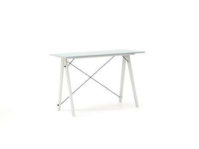 Masa de birou Desk Slim White Ice Blue, L120xl50xh75 cm