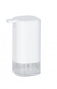 Dozator pentru sapun, din acril, Oria Alb, L7,5xl9,5xH16 cm