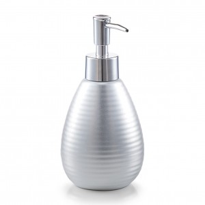 Dozator pentru sapun din ceramica, Nova Silver, Ø 8,3xH17 cm