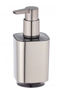 Dozator pentru sapun, din plastic, Auron Crom, L7xl8xH16,5 cm