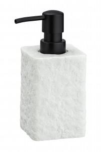 Dozator pentru sapun, din polirasina, Villata Alb, L7xl7xH15 cm