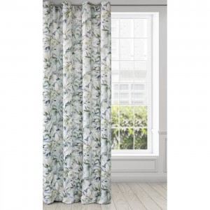 Draperie Aveline Velvet Alb / Verde, 140 x 250 cm, 1 bucata