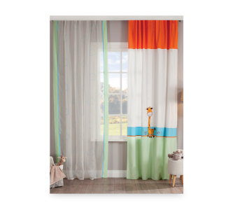 Set perdea si draperie pentru copii Baby Safari Multicolour