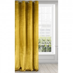 Draperie Elizia Velvet Mustariu, 140 x 250 cm, 1 bucata