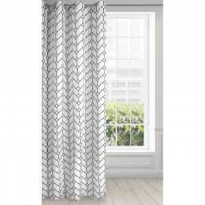 Draperie Judy Alb / Negru, 140 x 250 cm, 1 bucata