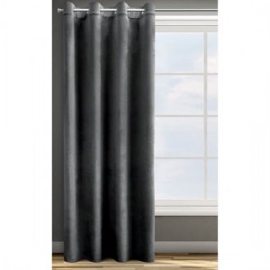 Draperie Rosa Velvet Negru, 140 x 250 cm, 1 bucata