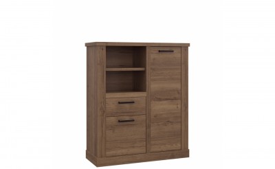 Dulap cu 1 sertar si 2 usi Cristal, l109,8xA41,3xH128,3 cm