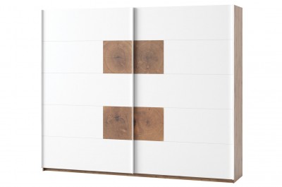 Dulap cu 2 usi glisante Livorno 72 Oak / White, l270xA60xH225 cm