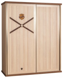 Dulap din pal cu 2 usi glisante, pentru copii si tineret Royal Nature, l166xA60xH200 cm