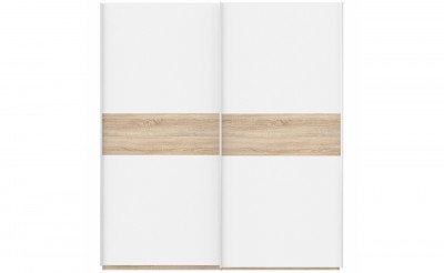 Dulap din pal cu 2 usi glisante Winer Stejar Sonoma / Alb, l170,3xA61,2xH190,5 cm