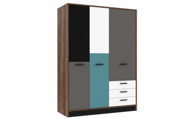 Dulap cu 3 sertare si 3 usi Ravery, l143,8xA60xH200 cm