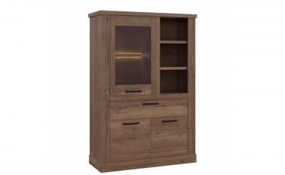 Dulap cu vitrina Small Cristal, l109,8xA41,3xH160,3 cm