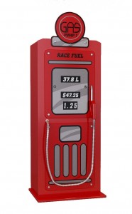 Dulap din MDF cu 1 usa pentru copii Gas Pump Rosu, l50xA40xH141 cm