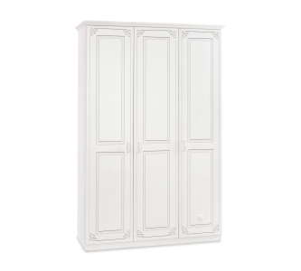 Dulap din pal cu 3 usi, pentru tineret Selena Alb, l142xA56xH213 cm