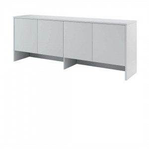 Dulap suspendat cu 4 usi, din pal, BC10 Medium Horizontal Gri Mat, l211xA46xH80 cm