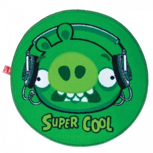 Covor Angry Birds Piggy Super Cool Green