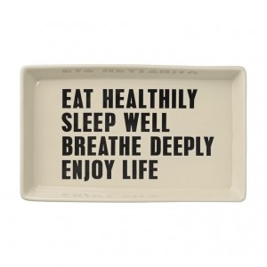 Tava Olivia Ivoir/Neagra, l30xL19xH5 cm