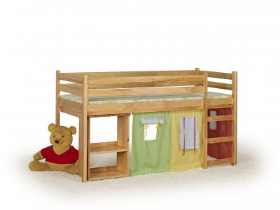 Pat din lemn de pin pentru copii Emily, 190 x 80 cm