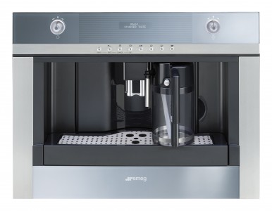 Espressor incorporabil automat CMSC451, Sticla Stopsol Silver, 60x45 cm, Linea, SMEG