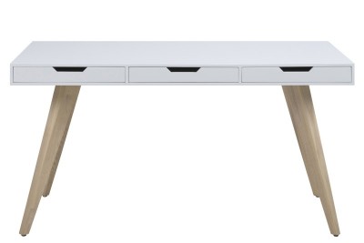 Masa de birou Estelle White/Ash, L140xl60xh75 cm