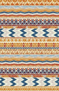 Covor Ethnic Et 020 C Orange, Tesut mecanic