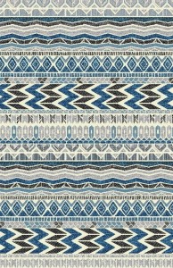 Covor Ethnic Et 020 E Blue, Tesut mecanic