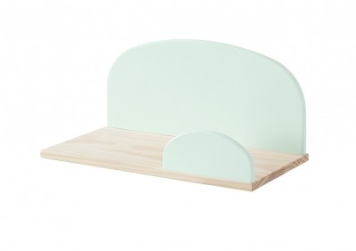 Etajera suspendata din lemn de pin si MDF, pentru copii Kiddy Small Verde Mint, l45xA25xH21,4 cm
