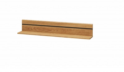 Etajera suspendata din pal si furnir, Porto 35 Stejar Auriu, l155xA24xH26 cm